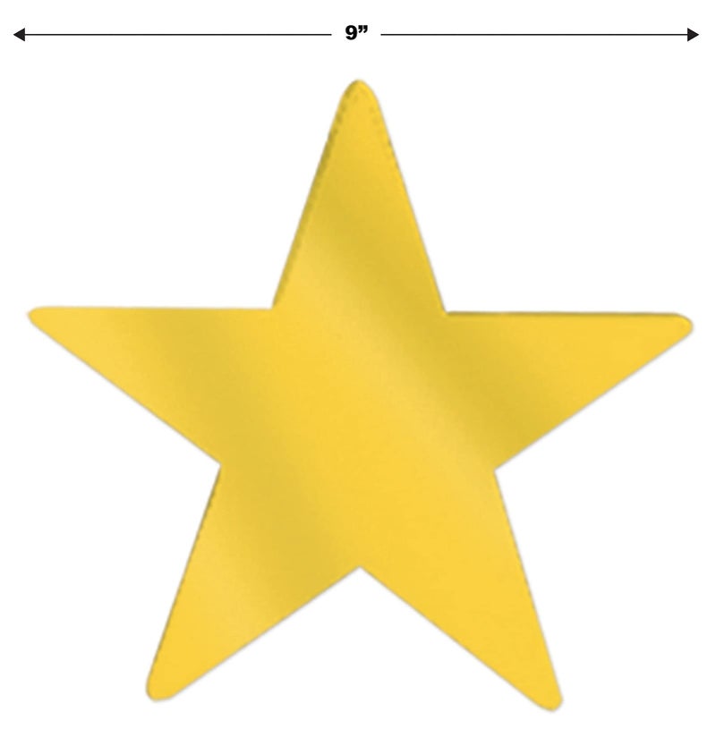 Beistle 36-Piece Foil Star Cutouts, 9-Inch Gold - Image 3